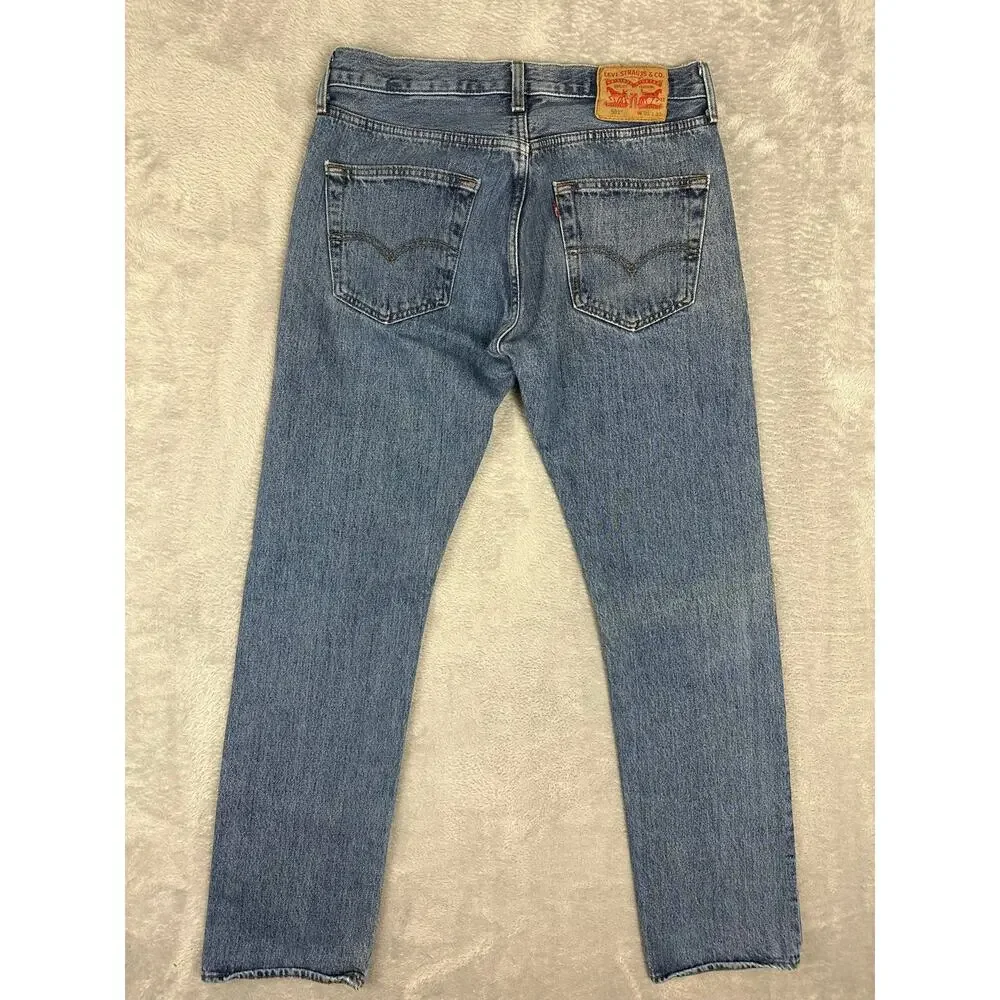 Levi's 501 xx Original Fit Mens 31x32 Medium Wash Denim Jeans Straight Leg